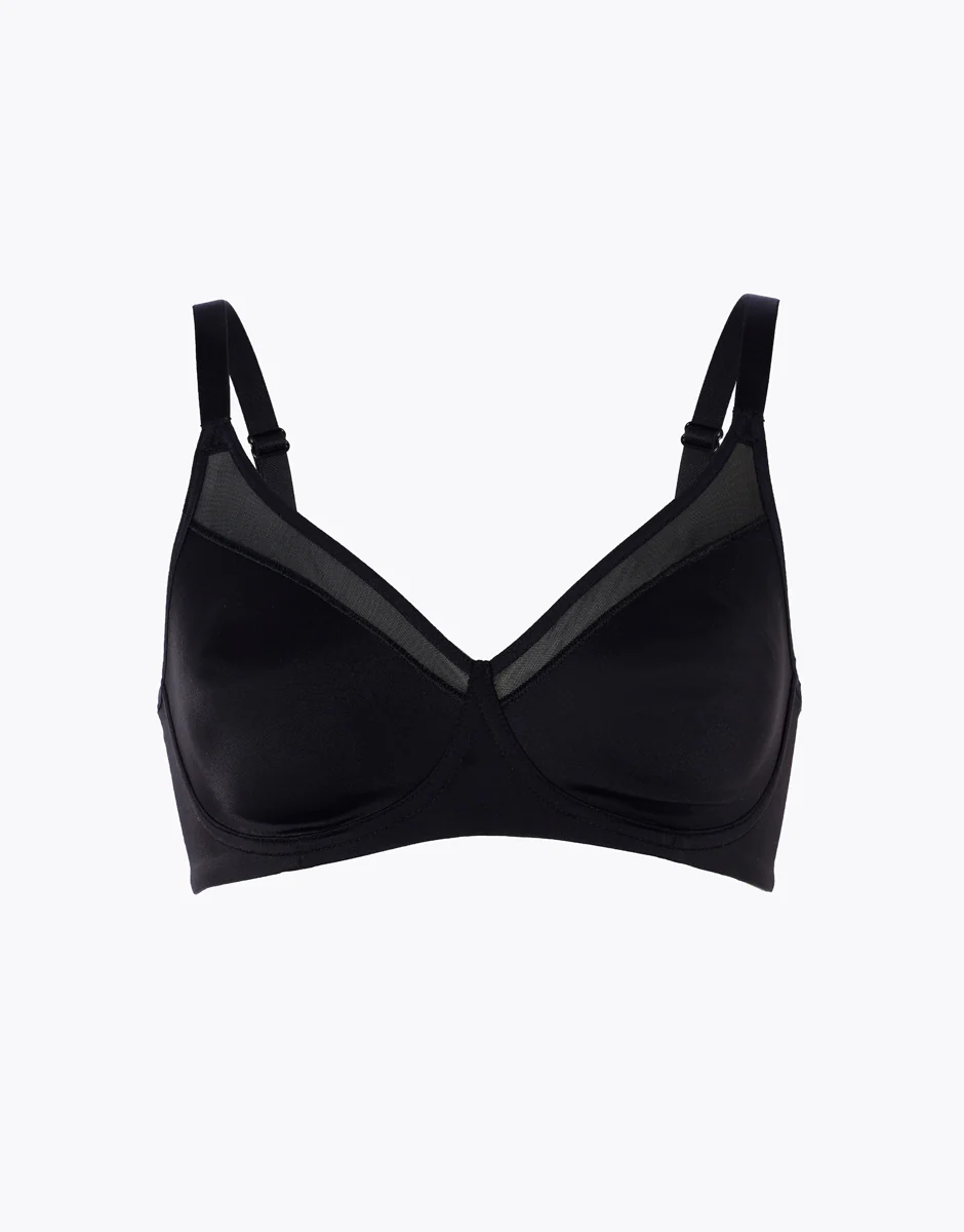 Reggiseno senza ferretto Generous Modern Shaping in microfibra, nero - Image 6