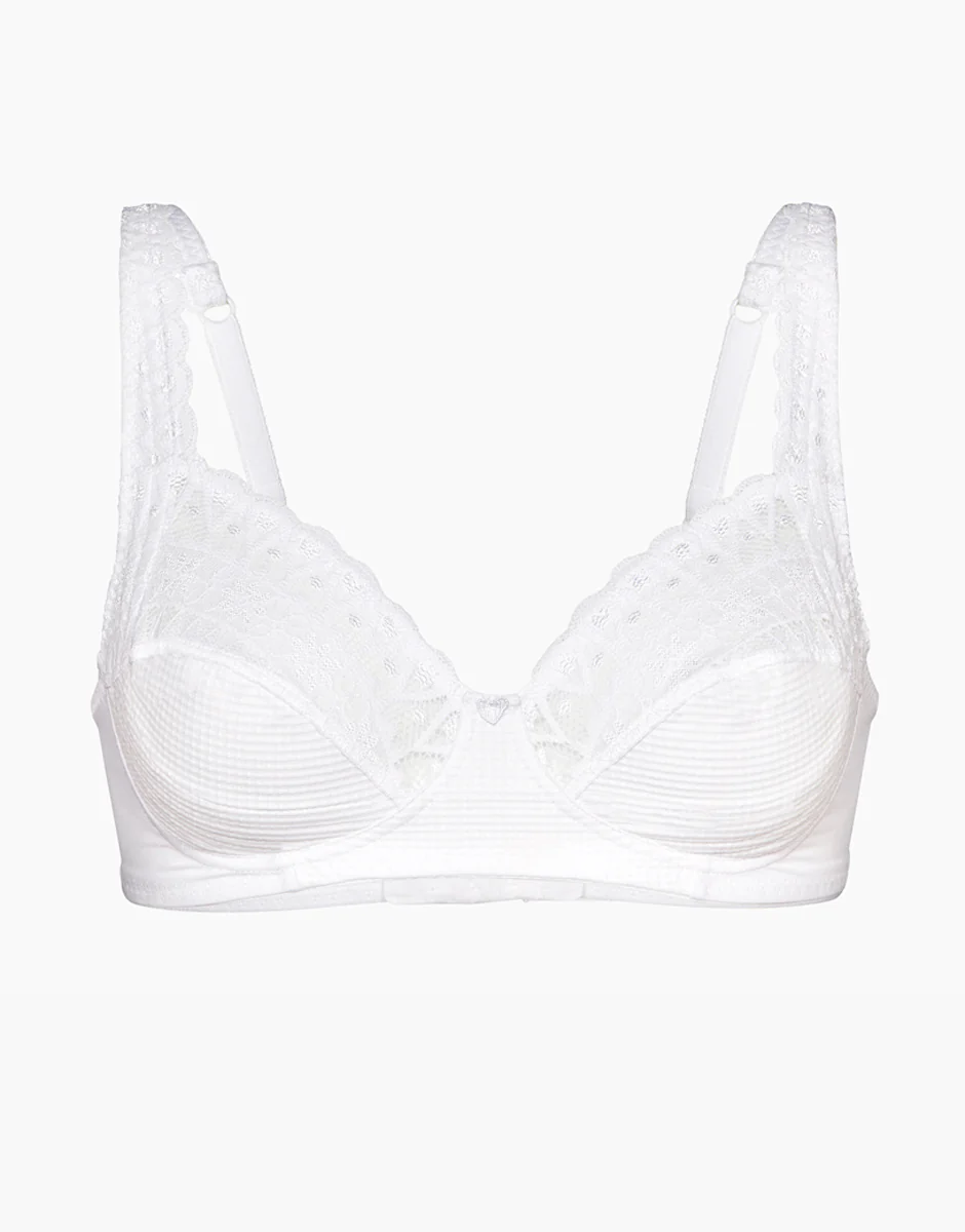 Reggiseno senza ferretto lov’ring jacquard, bianco. Medio sostegno. - Image 6