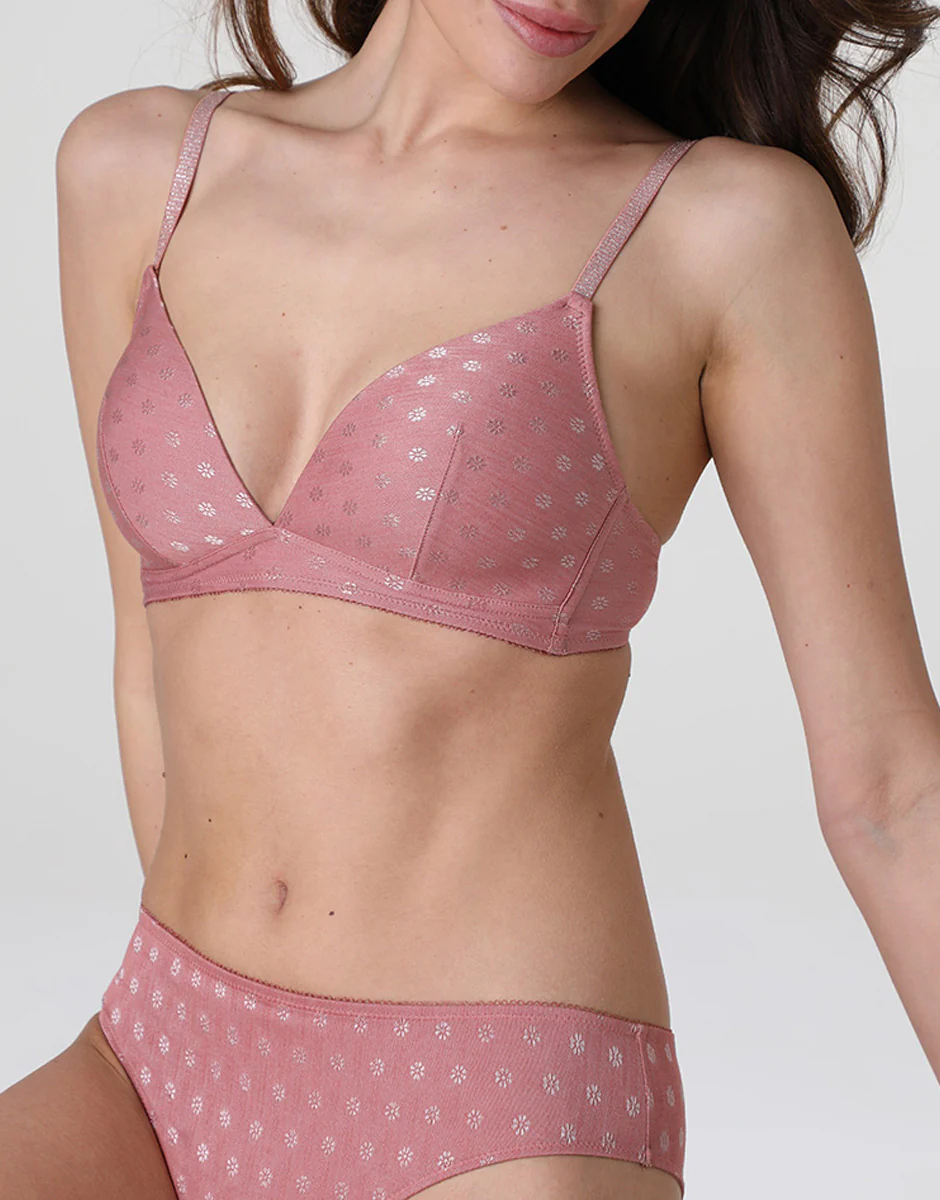 Reggiseno Triangolo Imbottito senza Ferretto Daisy Fancy Micro, rosa polvere