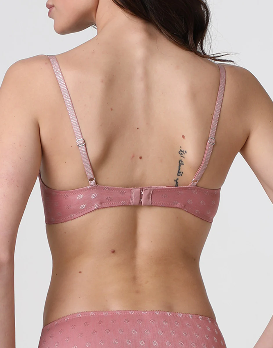 Reggiseno Triangolo Imbottito senza Ferretto Daisy Fancy Micro, rosa polvere - Image 3
