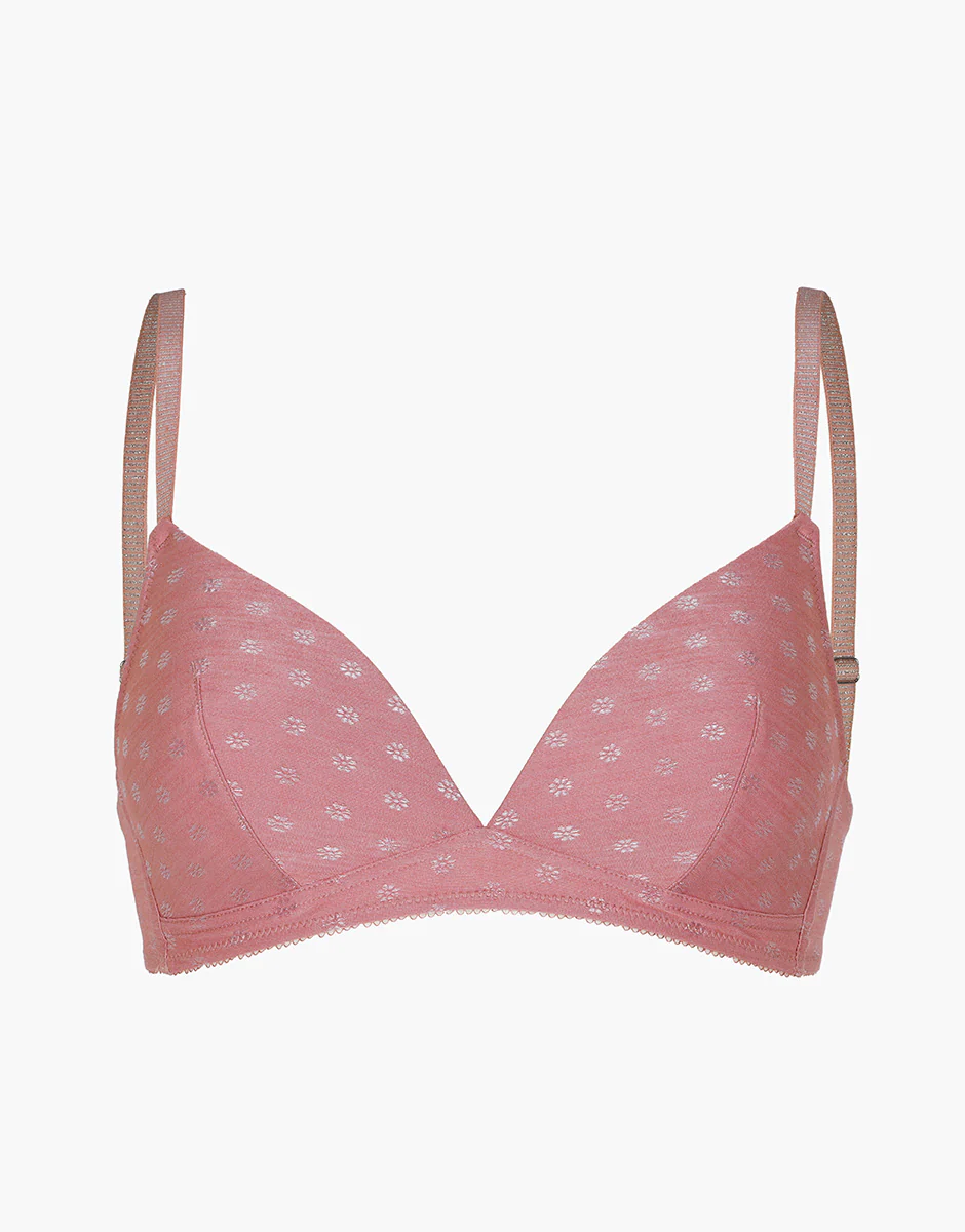 Reggiseno Triangolo Imbottito senza Ferretto Daisy Fancy Micro, rosa polvere - Image 6