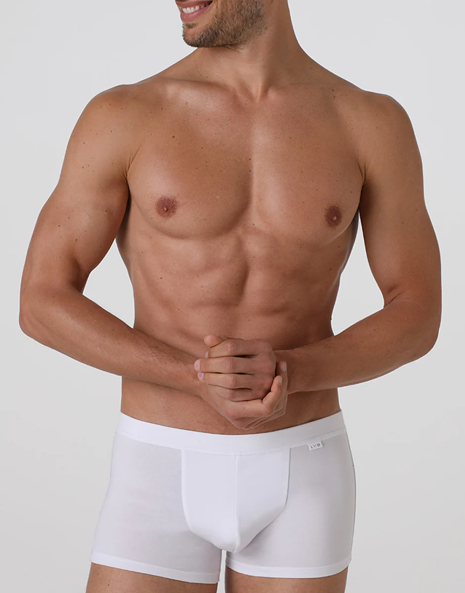 Short boxer Cotton Stretch bianco in cotone elasticizzato