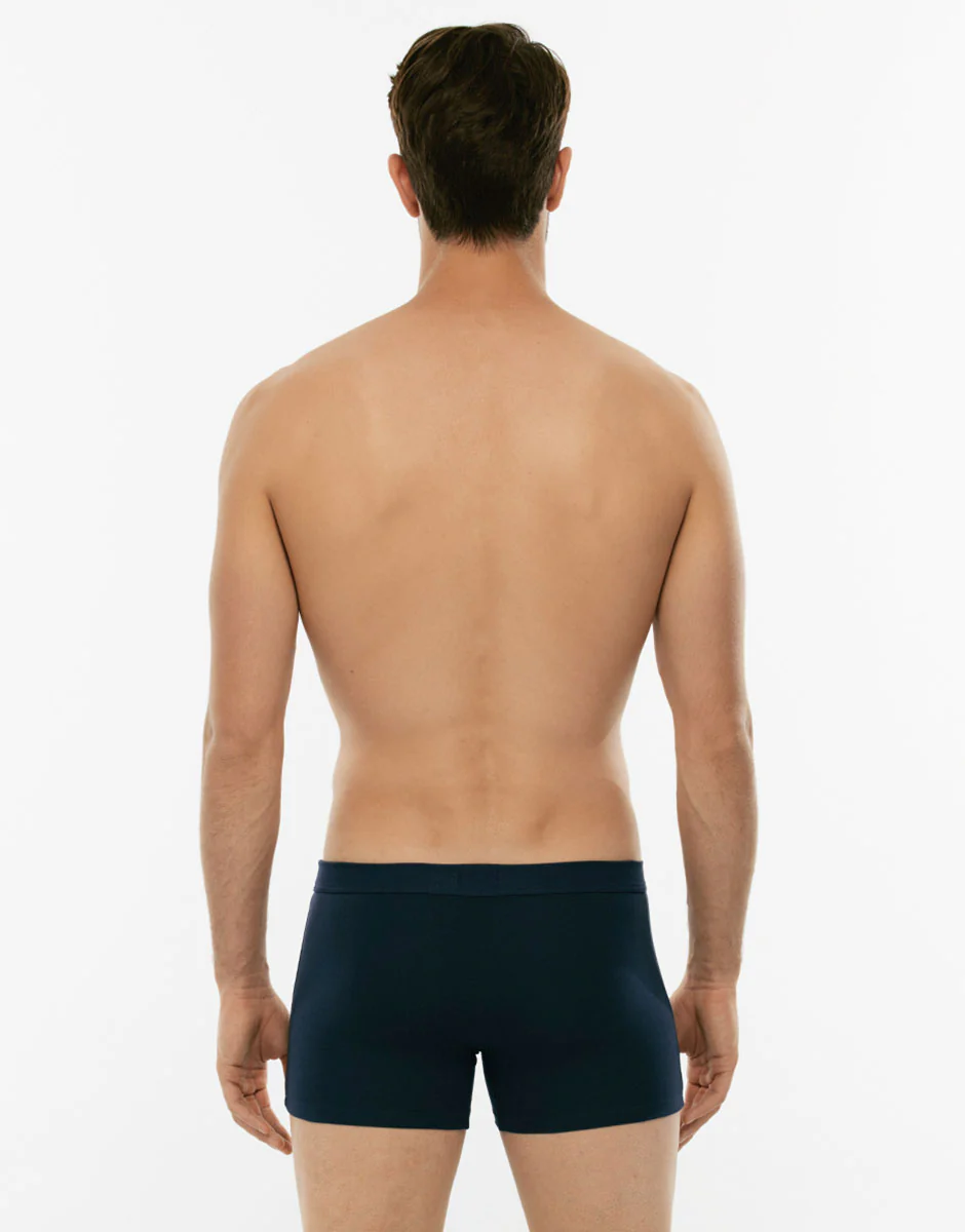 Short boxer Cotton Stretch blu in cotone elasticizzato - Image 2