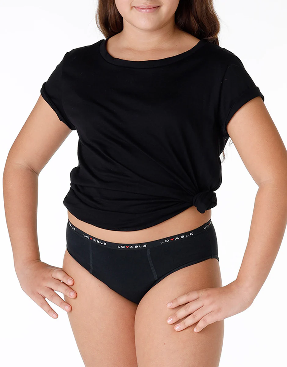 Slip da Ciclo per Adolescenti MY FIRST PERIOD PANTIES, flusso Abbondante - Nero - Image 5