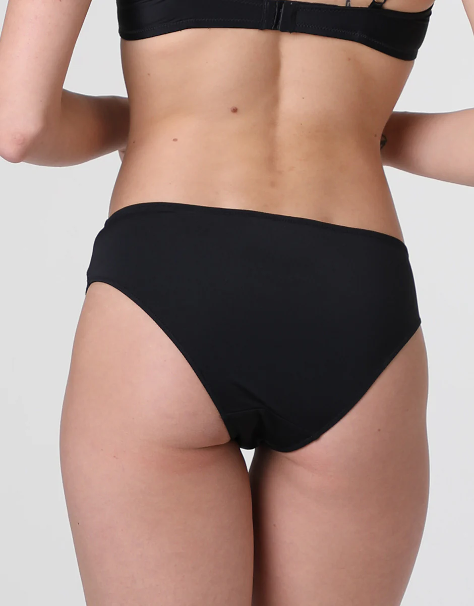Slip Floral Embroidery in microfibra e tulle ricamato, nero - Image 2