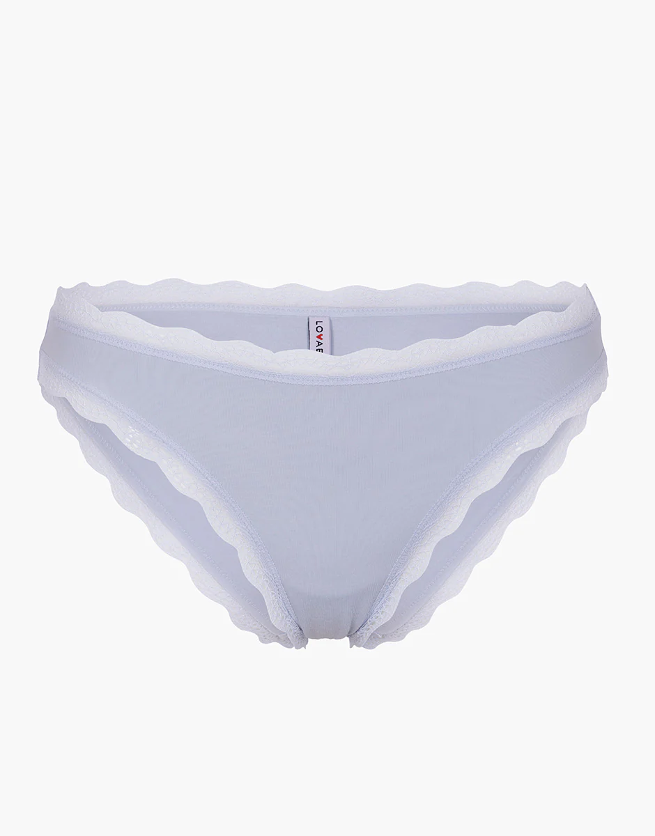 Slip Lovable Panties in cotone e pizzo elasticizzati, azzurro - Image 5