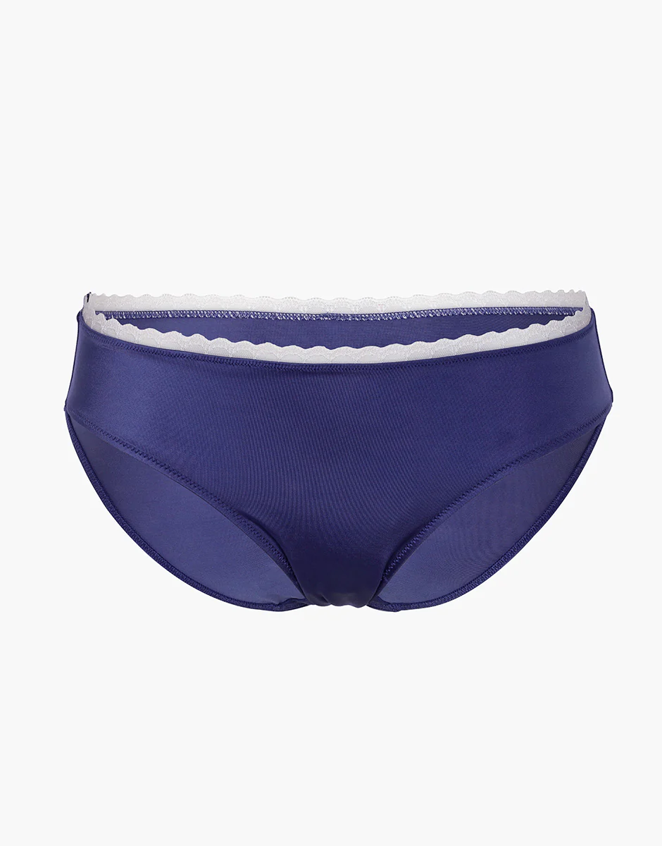 Slip Midi 24H Lift in microfibra lucida, blu violaceo - Image 5