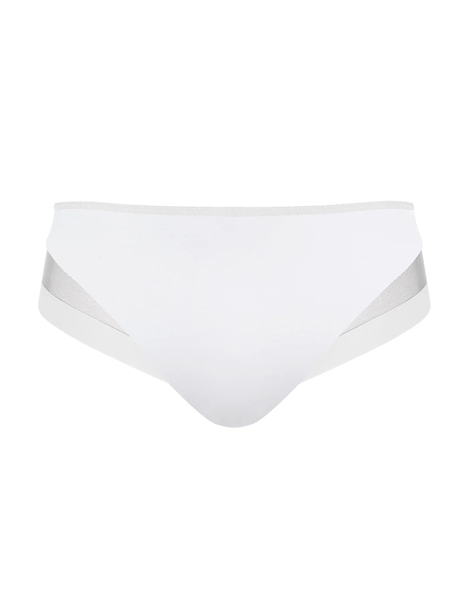Slip Midi Classic Invisible in microfibra e tulle, bianco - Image 5