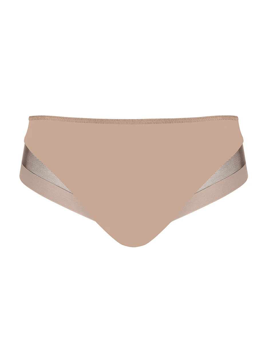 Slip Midi Classic Invisible in microfibra e tulle, cipria - Image 6
