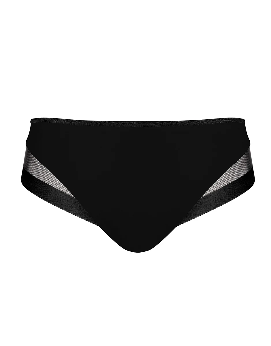 Slip Midi Classic Invisible in microfibra e tulle, nero - Image 6