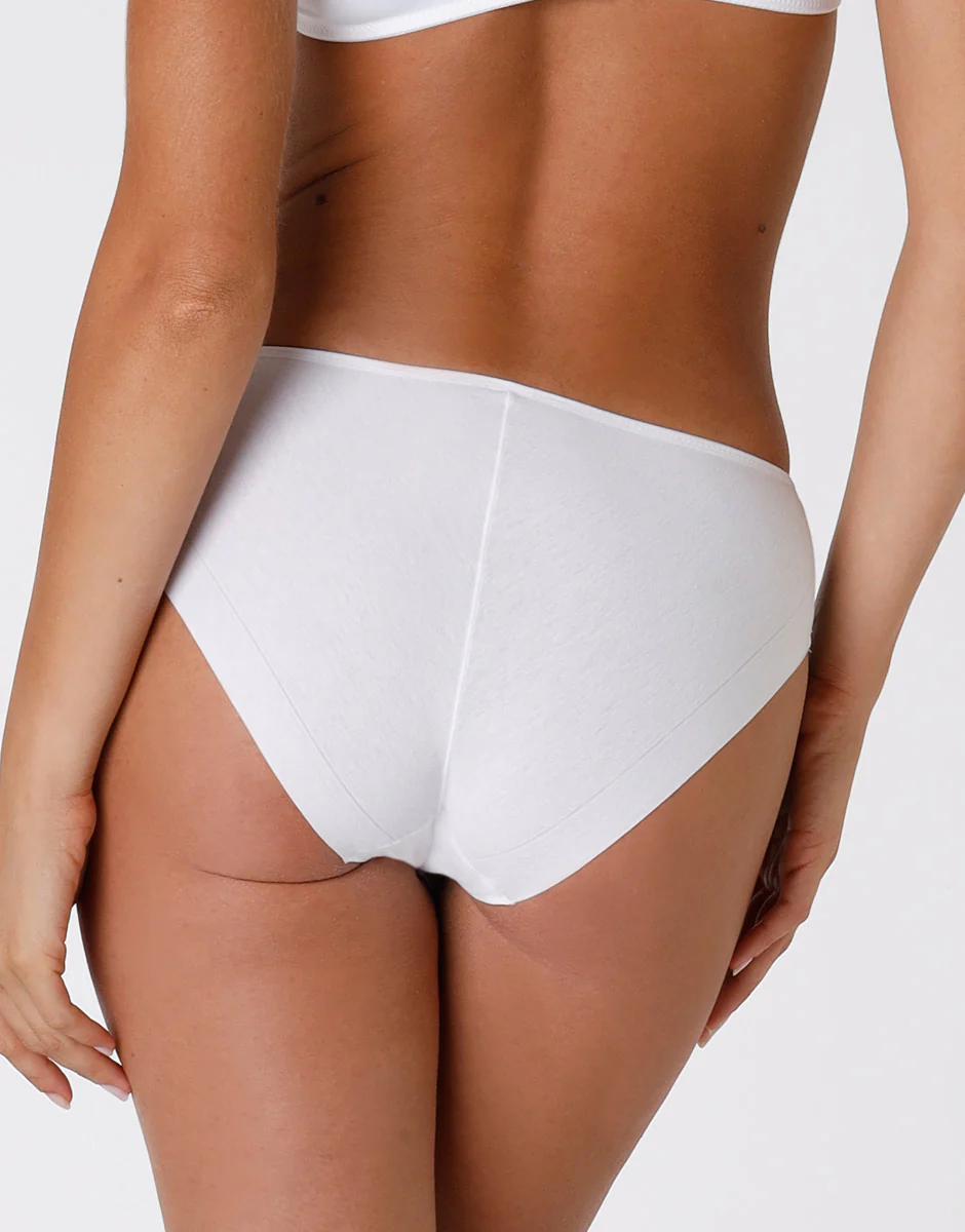 Slip midi Invisible Cotton bianco in cotone. Massima invisibilità - Image 2