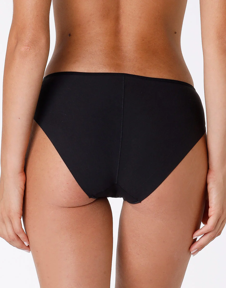 Slip midi Invisible Cotton nero in cotone. Massima invisibilità - Image 3