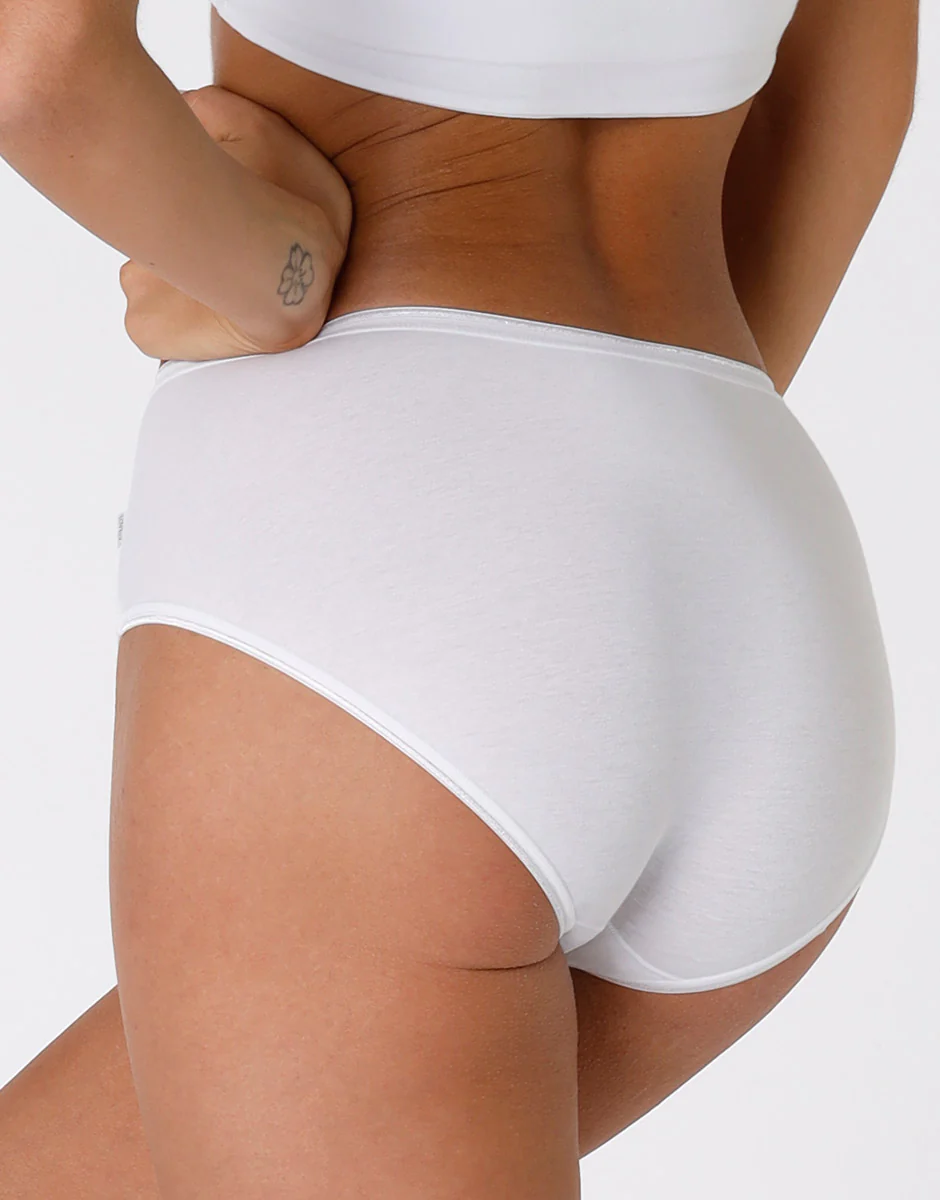 Slip midi lovely, bianco in cotone soft - Image 3