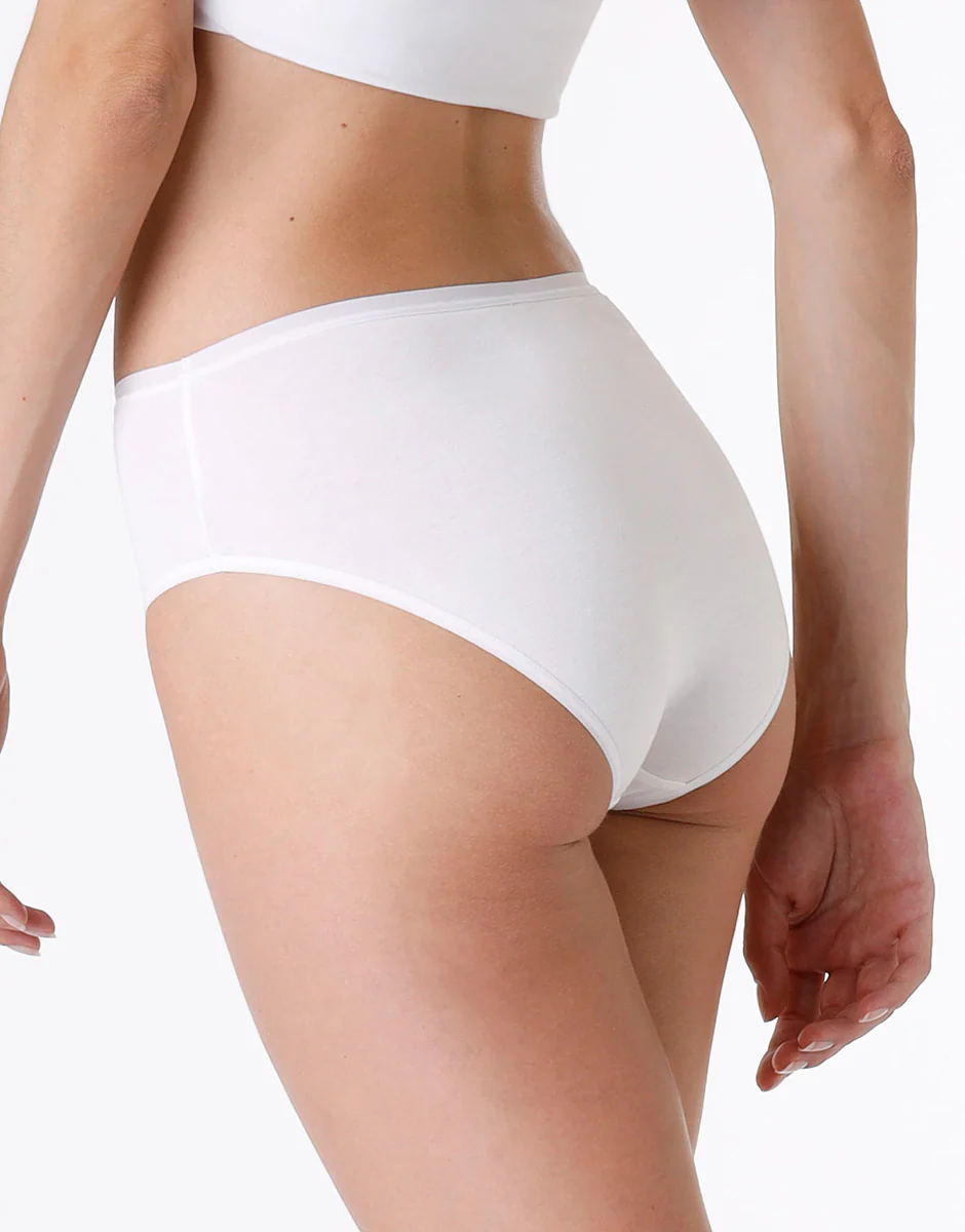 Slip midi lovely in cotone modal, bianco - Image 3