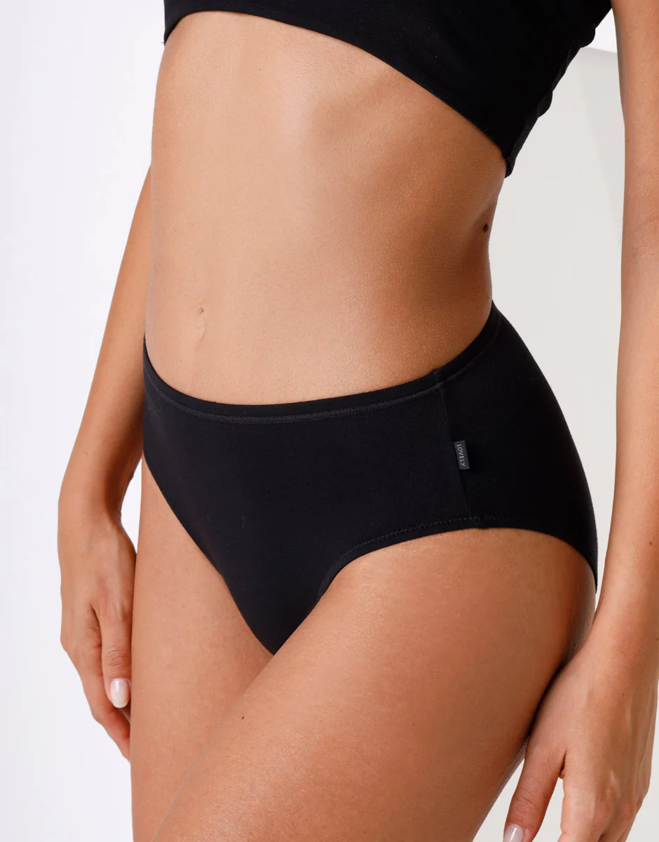 Slip midi Lovely nero in cotone modal vellutato - Image 6