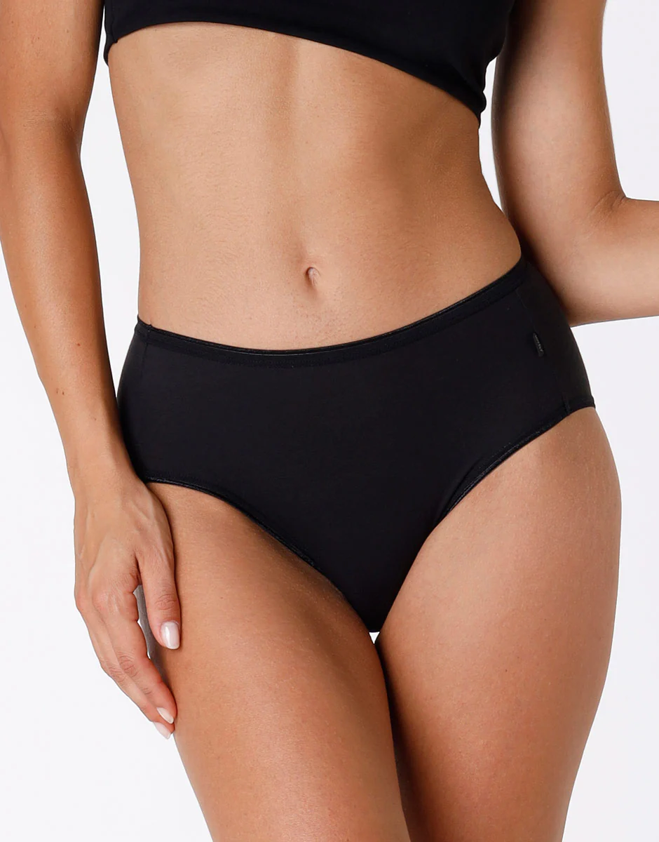 Slip midi lovely, nero in cotone soft