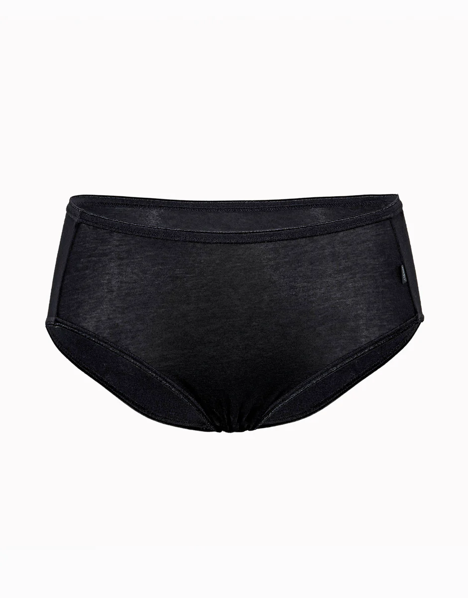 Slip midi lovely, nero in cotone soft - Image 3