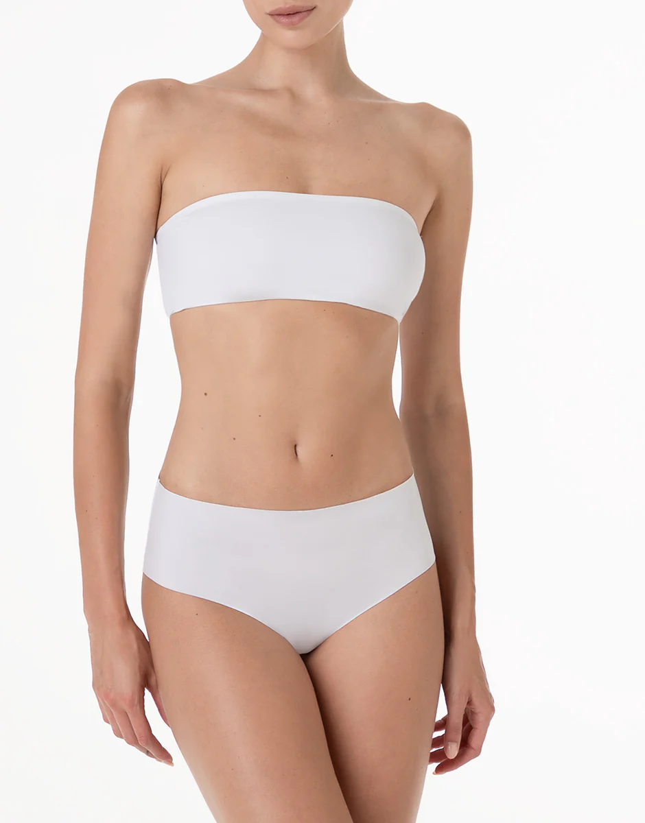 Slip Midi Second Skin Micro in microfibra, bianco - Image 3