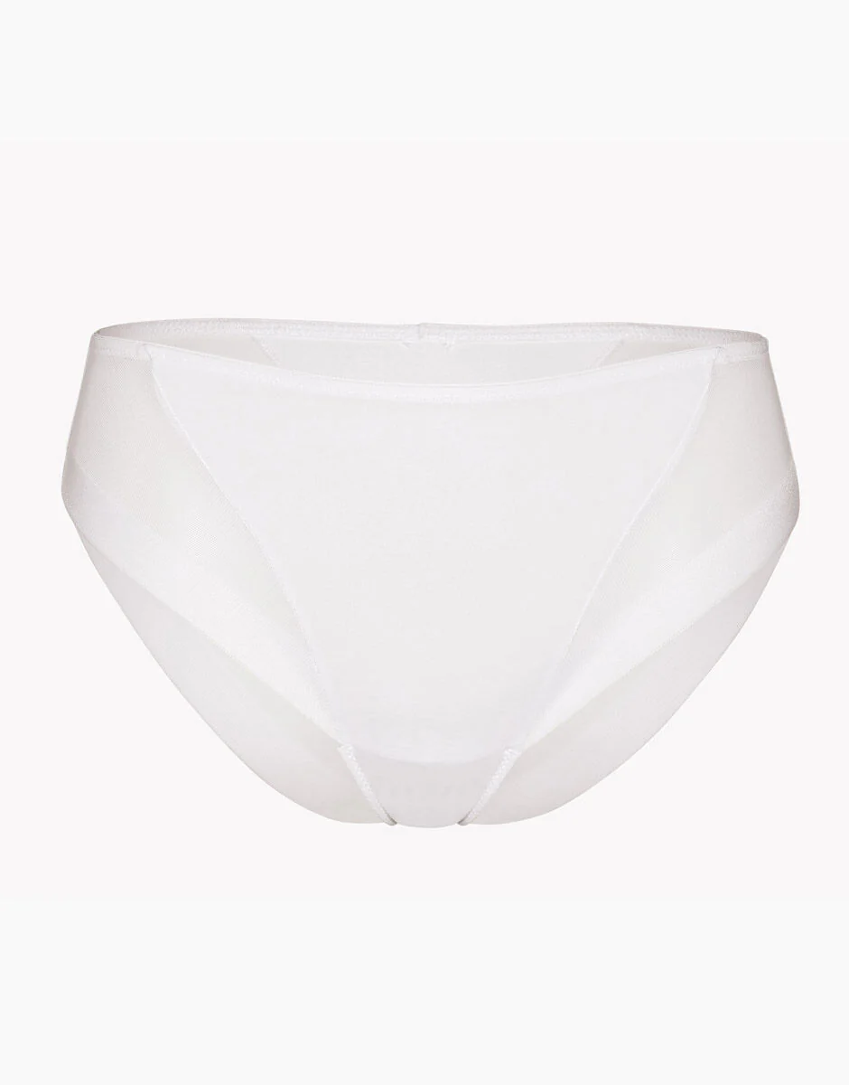 Slip midi sgambato Invisibile Ultralight bianco in microfibra e tulle - Image 6