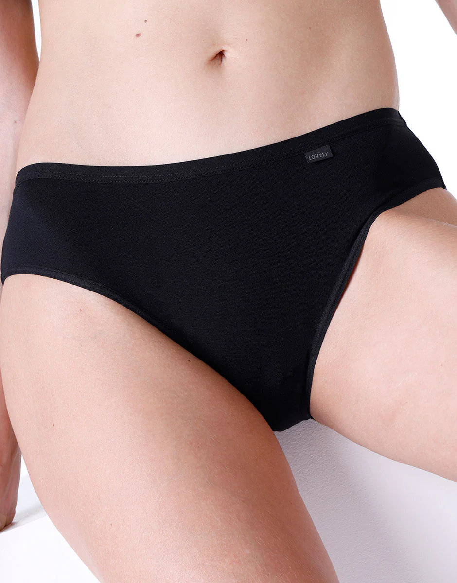 Slip mini lovely in cotone modal, nero
