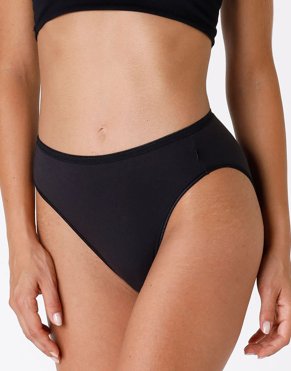 Slip tai lovely, nero in cotone soft - Image 2
