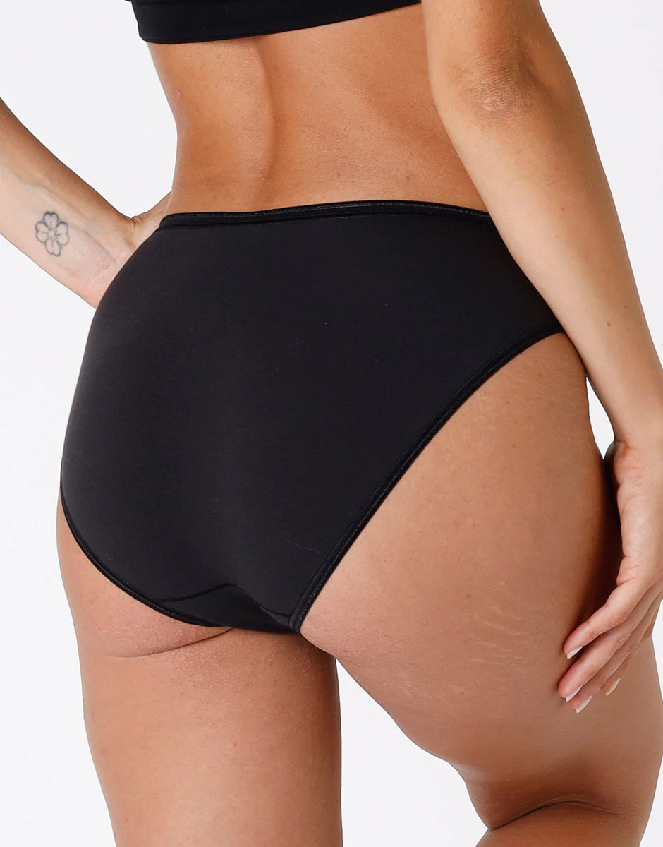 Slip tai lovely, nero in cotone soft - Image 3