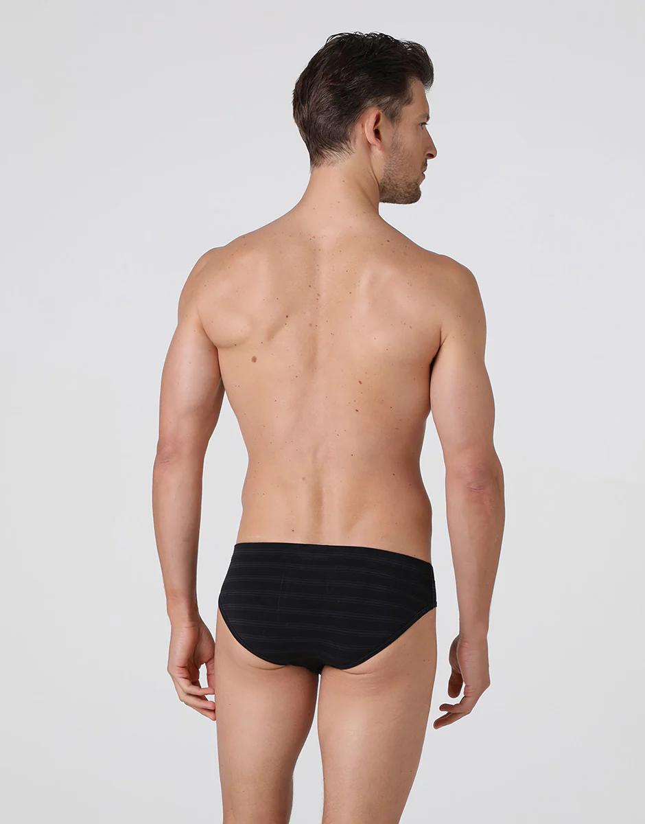 Slip uomo in micromodal, nero - Image 3