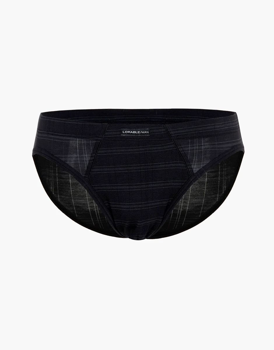 Slip uomo in micromodal, nero - Image 4