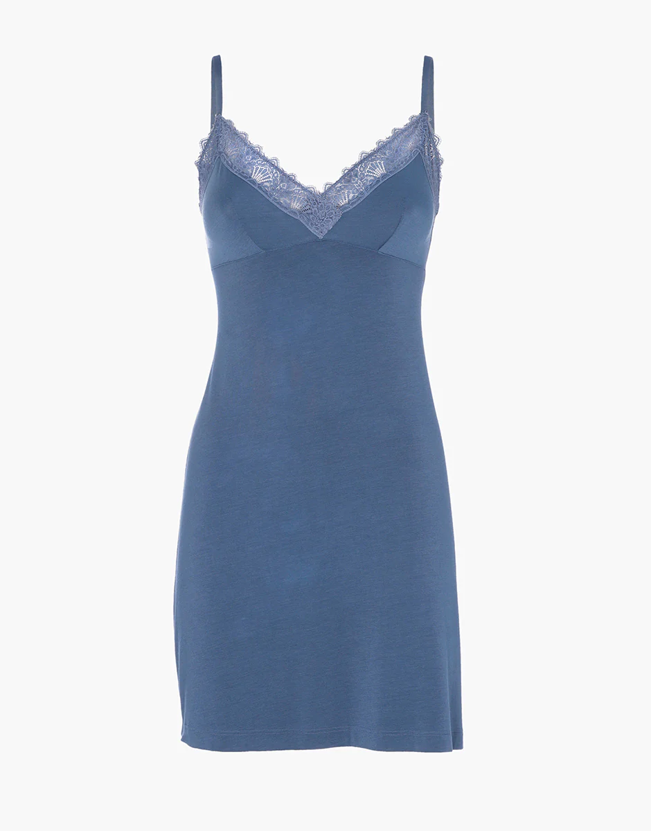 Sottoveste Elegant Modal, blu polvere - Image 4