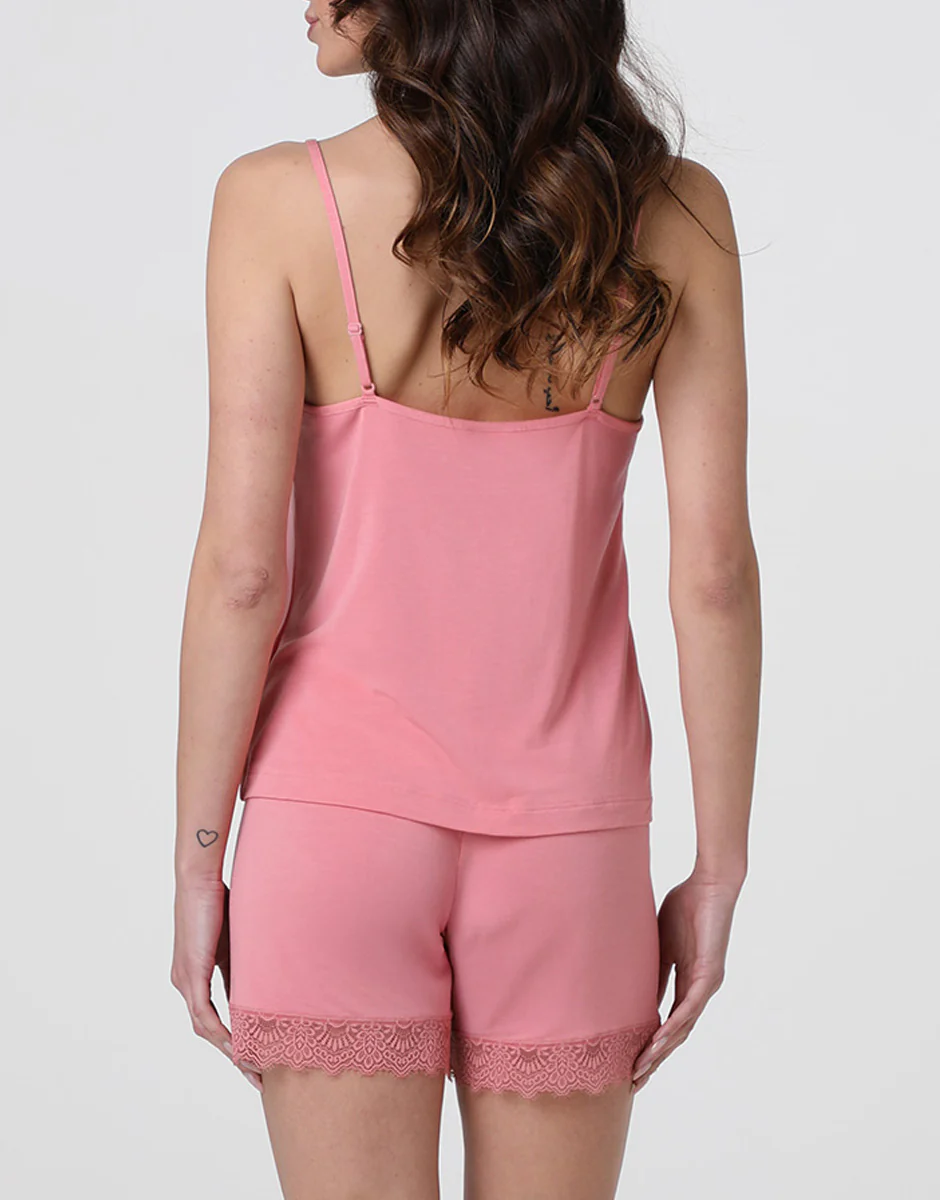 Top e Pantaloncino Elegant Modal, rosa malva - Image 3